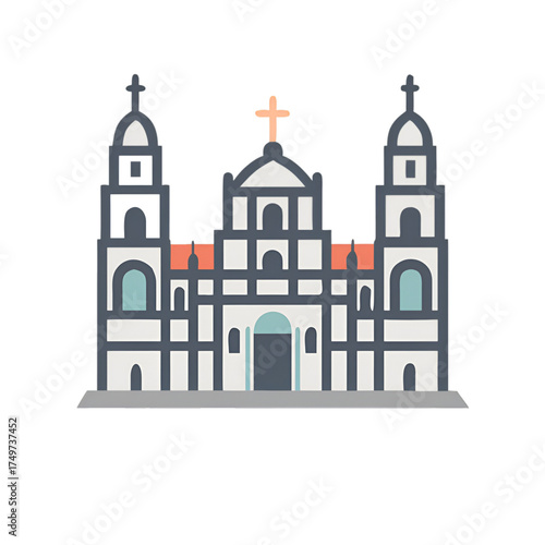 Wallpaper Mural vector illustration of a church Torontodigital.ca