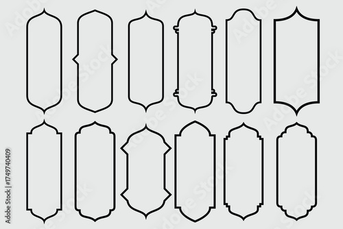 vintage arabic frame collection islamic ornament 