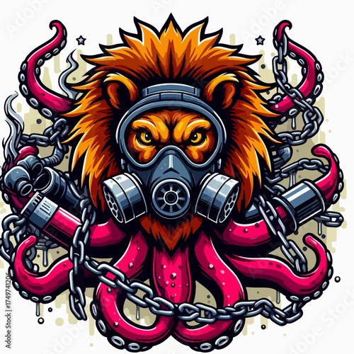 Vibrant illustration of a majestic adult tiger and a cute cub surrounded by whimsical Asian-inspired decorative elements and nature motifs.