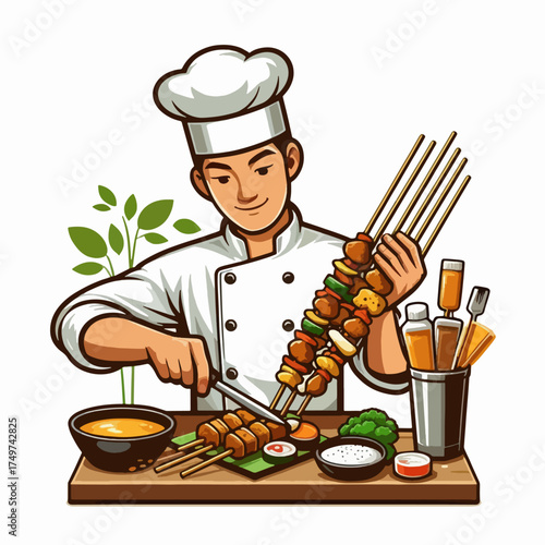 Vibrant illustration of a majestic adult tiger and a cute cub surrounded by whimsical Asian-inspired decorative elements and nature motifs.