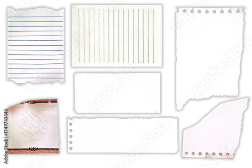 Recortes de papel de cuaderno