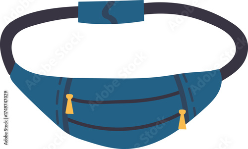 Blue fanny pack waist bag accessory illustration
