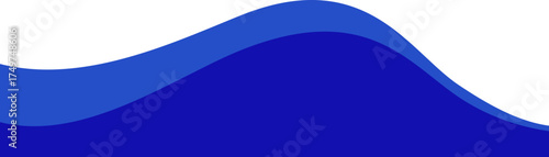 Border and header shape. Blue wavy element for website template and banners. Abstract modern dividers and headline sections. Curved menu decoration