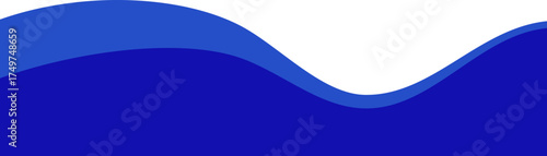 Border and header shape. Blue wavy element for website template and banners. Abstract modern dividers and headline sections. Curved menu decoration
