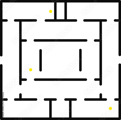 Maze puzzle solving finding solution business challenge