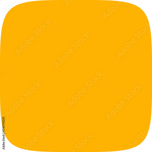 Organic rectangle shape. Hand-drawn blob and frame for text. Square doodle geometric yellow figure for banner design. Squircular random flat element.