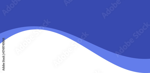 Abstract blue header shape. Border element and wavy frame for website. Top form, modern bottom and curved divider for banner and certificate.