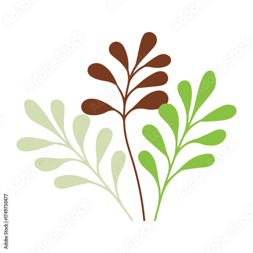 Plant Decorative Leaf Design stock illustration