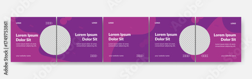 Minimalist Purple Social Media Carousel Post Template — Modern Instagram and LinkedIn Feed Layout for Digital Marketing, Branding, and Advertising Promotion