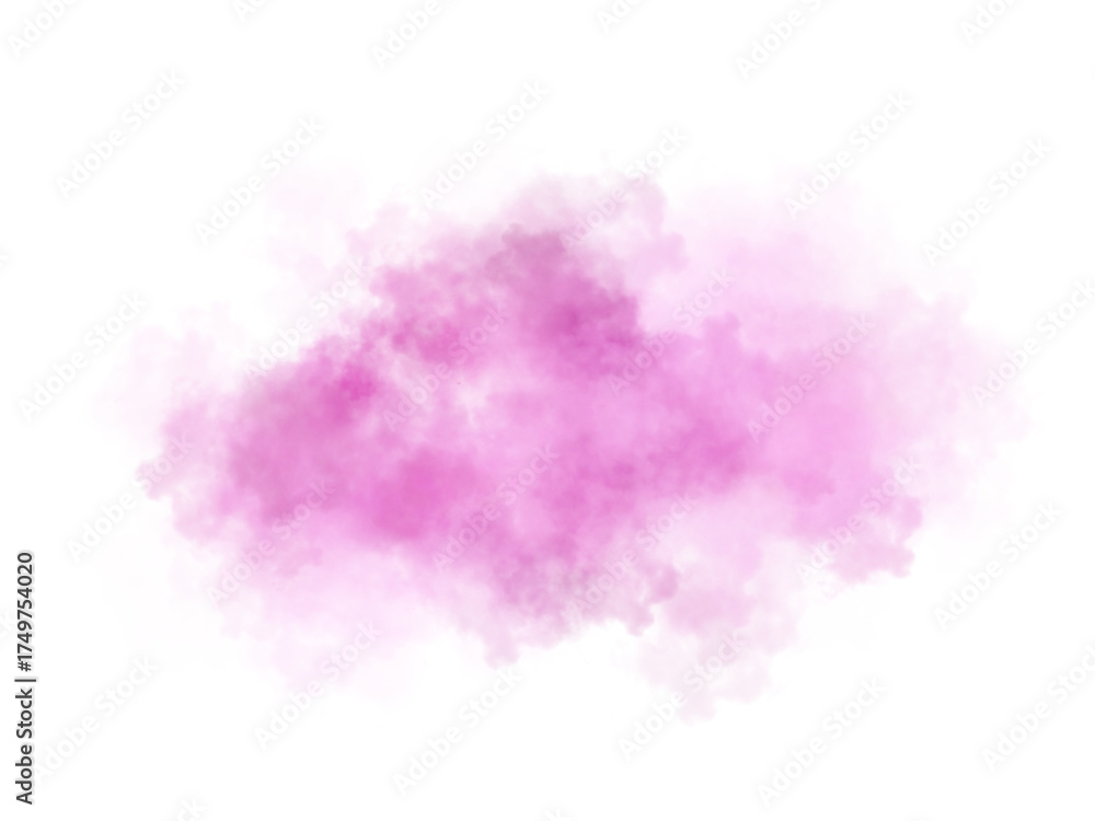 Fototapeta premium Bright pink smoke, transparent pink white fog cloud.