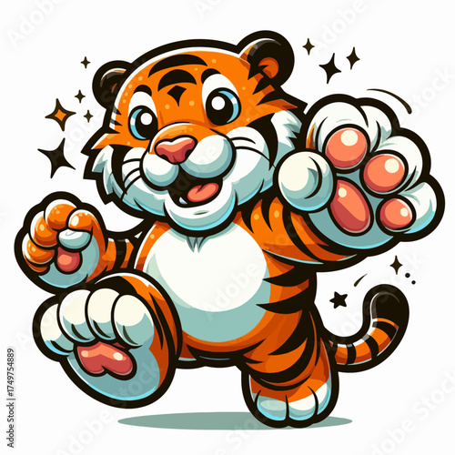 A cartoon illustration of a smiling male chef preparing and arranging grilled skewers on a wooden board with sauce.