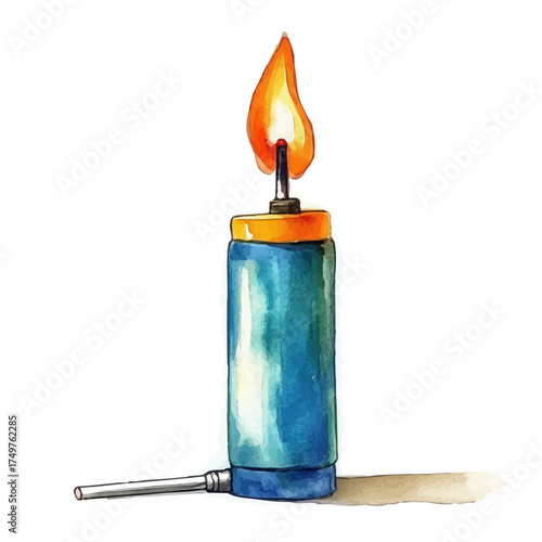 Soldering Iron, watercolor drawing vector, isolated on a white background.