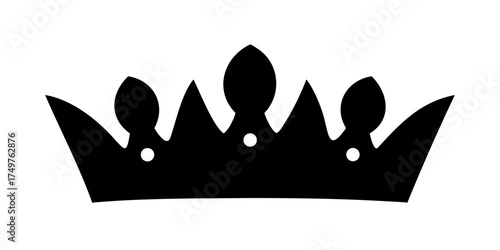 Crown icon, Royal king crown, princes, queen, Simple and minimal king crown black silhouette.