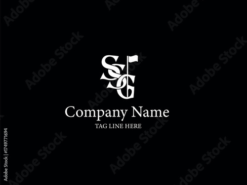 ssg monogram logo, Monogram collection letter ssg with flag, interlock, modern style good for brand, clothing, apparel, streetwear, baseball, basketball, football, minimalist
