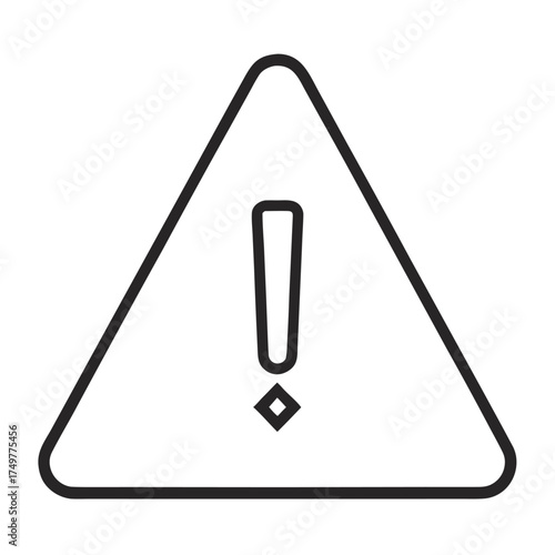 Safety sign warning outline vector single icon