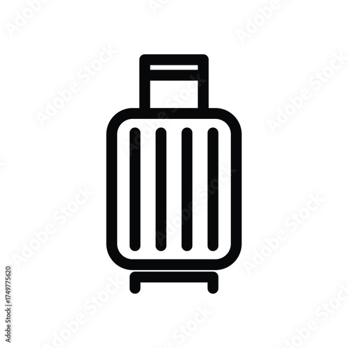 luggage bag outline icon vector design good for web or mobile app