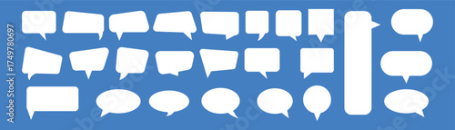 Set of speech bubbles. Blank empty speech bubbles. Speech Bubble set. Talk bubble. Blank empty vector white speech bubbles. Speak bubble text, cartoon chatting box. vector illustration 
