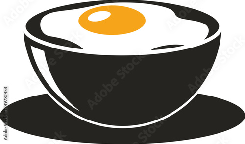 Bowl of Food with Sunny Side Up Egg Icon

