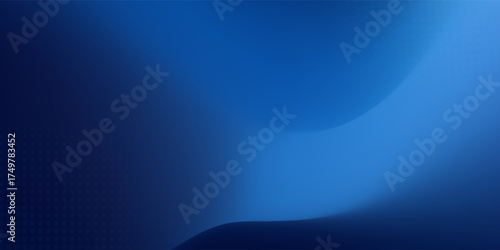 Gradient blue abstract background with a soft curve and vector smooth.