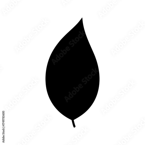 Leaf Silhouette Smooth Edge Vector