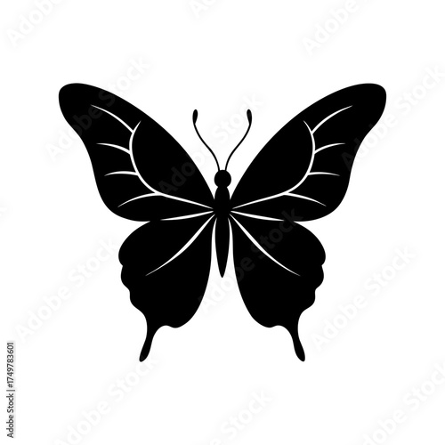Butterfly Silhouette Minimalist Vector