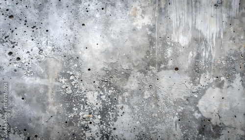 Grungy industrial background of a single cement slab, showing imperfections, cracks, and weathered, monochromatic details.