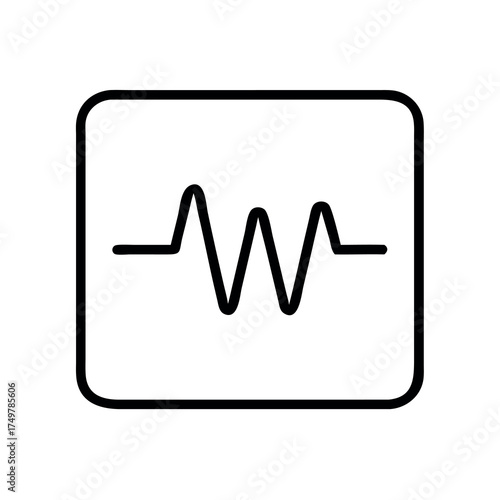 Simple line art icon representing electrical resistance or a waveform