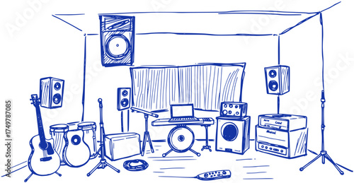 Recording Studio Setup: A Musical Workspace