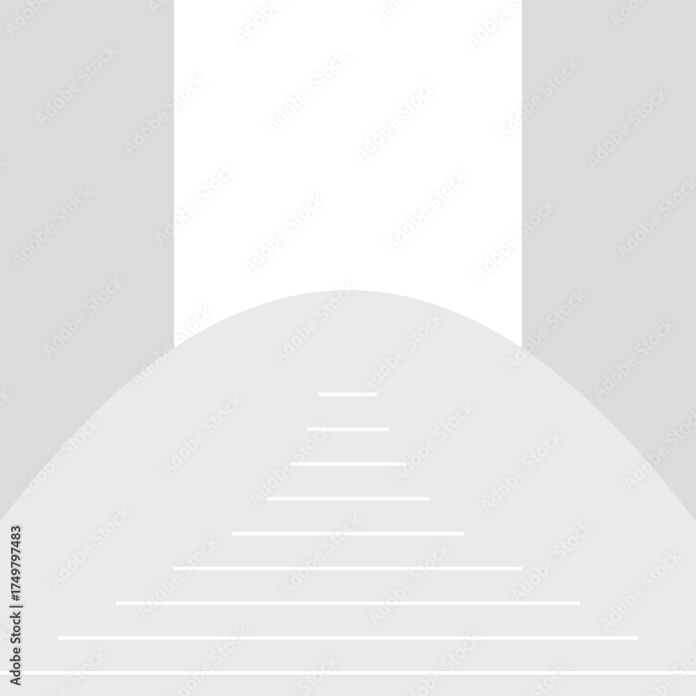 Obraz premium Abstract Geometric Pathway with Receding Lines Leading to a Bright Future or New Opportunity