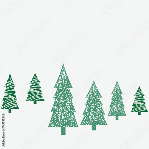 Christmas tree with glowing ornaments, featuring a gold star on top and warm lights. Vector cartoon illustration
