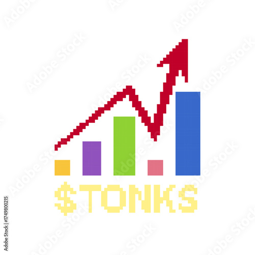 BUSINESS CHART DIAGRAM PIXEL ART