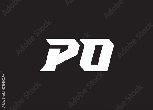 PO letter logo and initial logo design