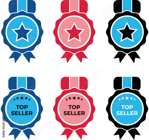 Top seller badge, icon. 