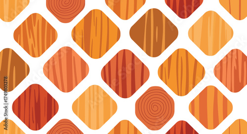 Abstract geometric pattern autumn warm hues diamond shapes textured background vector