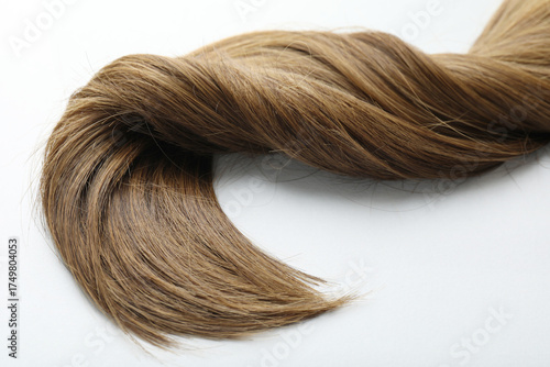 Wallpaper Mural Beautiful hair strand on white background, closeup Torontodigital.ca