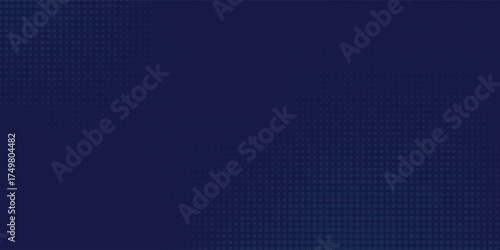 Abstract dark blue halftone background with gradient dotted pattern. Ideal for modern design, technology themes, posters, and digital art projects.