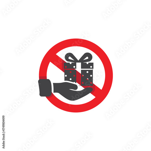 flat design vector no gifts allowed.