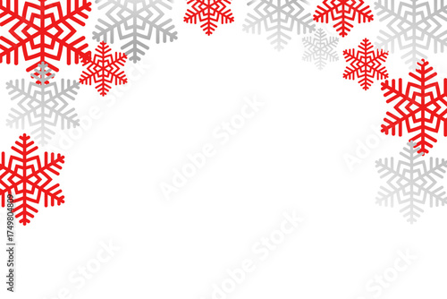 Christmas border with empty space on transparent background