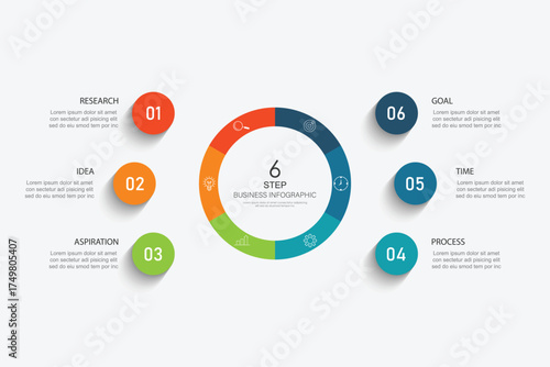 Business processes. Timeline infographic with 3 steps, options. Vector graphics.	