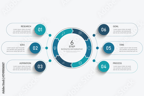 Business processes. Timeline infographic with 3 steps, options. Vector graphics.	