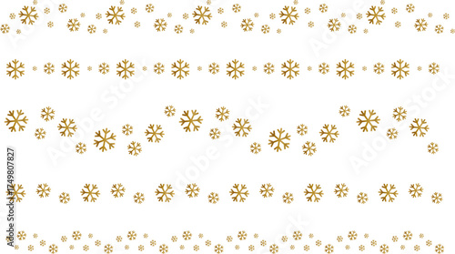 Snowflake garland design for christmas border