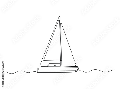 High heels in single outline illustration. Continuous line art drawing of woman High heels. Editable stroke.