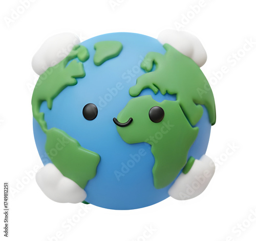 Earth planet 3D icon