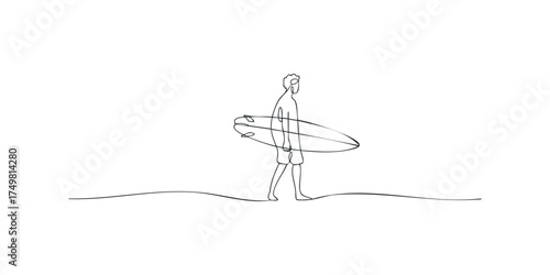 Person carrying surfboard walks on sand