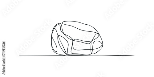 Abstract Continuous Line Drawing of a Lump