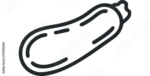 Minimalist Zucchini Line Art