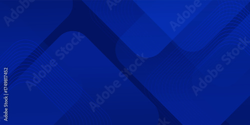Abstract blue background. Modern simple blue geometric design. Minimal shapes. Suit for booklet, brochure, banner, poster, website, flyer, cover, corporate, backdrop. Vector illustration