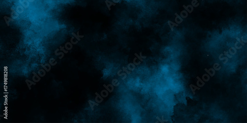 Abstract watercolor background in rich blue palette fluid texture, deep blue wallpaper with a fine velvety texture created, dark art with space for design, blue textured abstract art background.