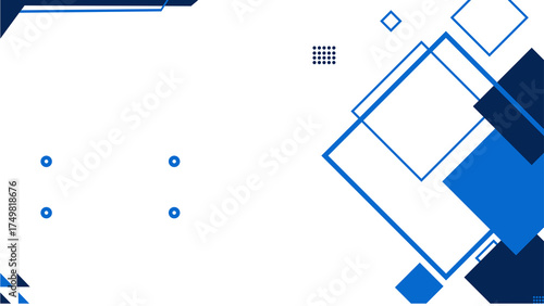 Minimalist Business Presentation Slide Template with Large Photo Frame