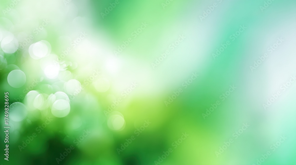 Obraz premium Spring light green blurred background with a glowing soft design, perfect for summer-themed wallpapers and fresh seasonal visuals.